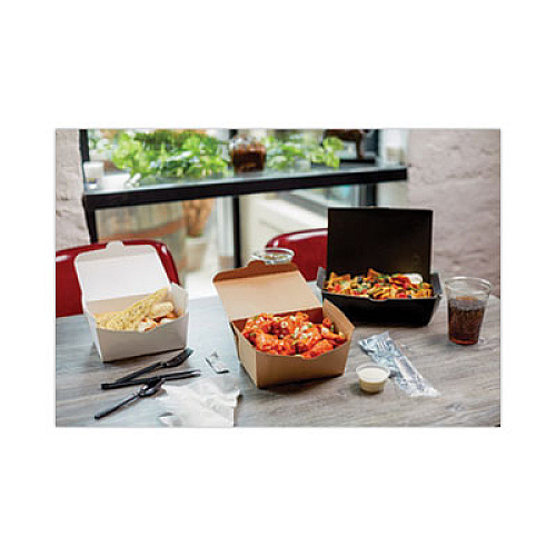 Pactiv Evergreen EarthChoice OneBox Paper Box, 66 oz, 6.5 x 4.5 x 3.3, White, 160/Carton (NOB03W)