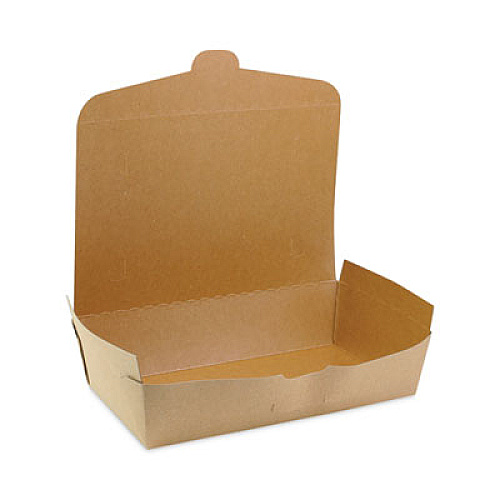 Pactiv Evergreen EarthChoice OneBox Paper Box, 77 oz, 9 x 4.9 x 2.8, Brown, 162/Carton (NOB04SKEC)