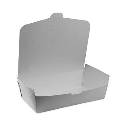 Pactiv Evergreen EarthChoice OneBox Paper Box, 77 oz, 9 x 4.9 x 2.8, White, 162/Carton (NOB04SW)
