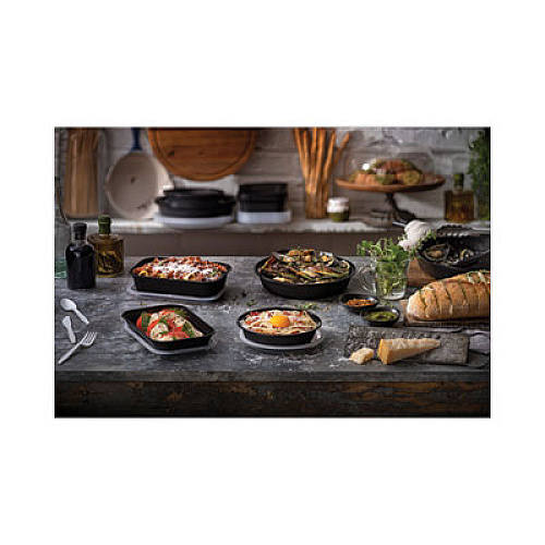 Pactiv Evergreen EarthChoice Versa2Go Microwaveable Container, 30 oz, 6.8 x 6.8 x 2.2, Black/Clear, Plastic, 150/Carton (NV2GRN307B)