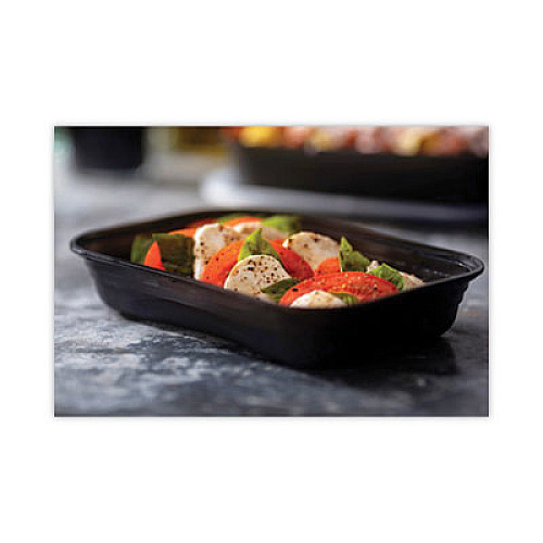 Pactiv Evergreen EarthChoice Versa2Go Microwaveable Container, 27 oz, 8.4 x 5.6 x 1.4, Black/Clear, Plastic, 150/Carton (NV2GRT2786B)