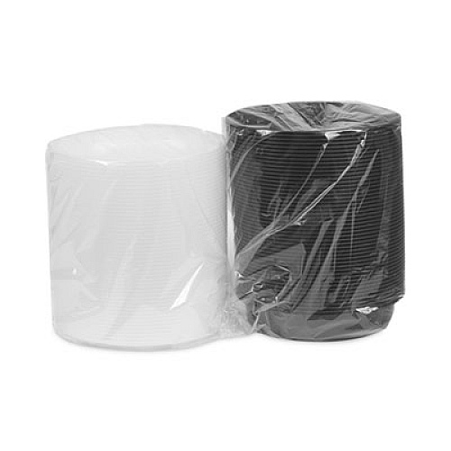 Pactiv Evergreen Newspring VERSAtainer Microwavable Containers, Oval, 32 oz, 9.1 x 6.7 x 1.9, Black/Clear, Plastic, 150/Carton (OC32B)