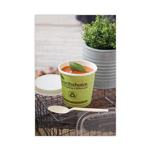 Pactiv Evergreen EarthChoice Compostable Soup Cup Large, 16 oz, 3.63" Diameter x 3.88" h, Green, Paper, 500/Carton (PHSC16ECDI)