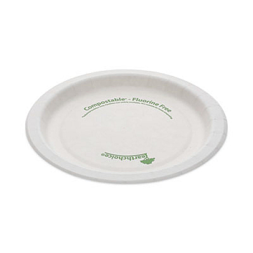 Pactiv Evergreen EarthChoice Pressware Compostable Dinnerware, Plate, Paper, 6" dia, White, 750/Carton (PSP06EC)