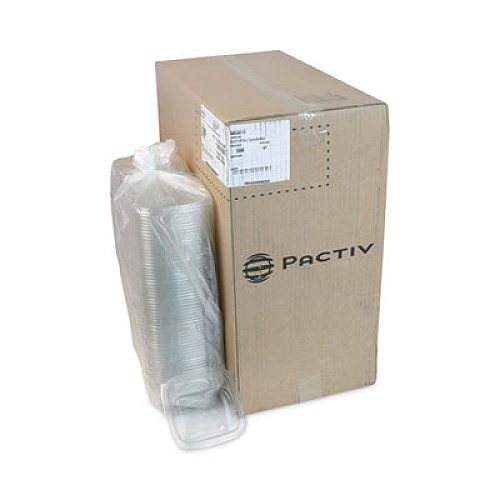 Pactiv Evergreen EarthChoice Square Recycled Bowl, 16 oz, 5 x 5 x 1.75, Clear, Plastic, 504/Carton (SAC0516)
