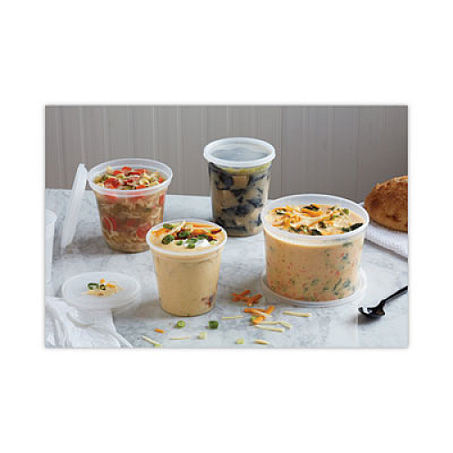 Pactiv Evergreen Newspring DELItainer Microwavable Container, 32 oz, 4.6 x 4.6 x 5.6, Natural, Plastic, 480/Carton (SD5032Y)