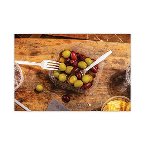 Pactiv Evergreen EarthChoice Tamper Evident Recycled Hinged Lid Deli Container, 16 oz, 5.37 x 4.5 x 2.62, Clear, Plastic, 304/Carton (TEHL5X416)