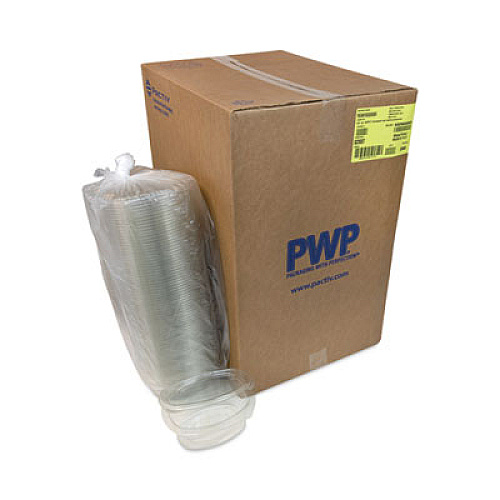 Pactiv Evergreen EarthChoice Recycled PET Hinged Container, 32 oz, 7.31 x 5.88 x 3.25, Clear, Plastic, 280/Carton (YCA910320000)