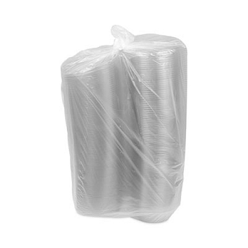 Pactiv Evergreen EarthChoice Recycled PET Hinged Container, 48 oz, 8.87 x 7.25 x 2.93, Clear, Plastic, 190/Carton (YCA910480000)