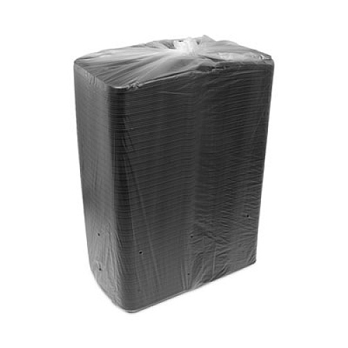 Pactiv Evergreen SmartLock Foam Hinged Lid Container, Medium, 8 x 8.5 x 3, Black, 150/Carton (YHLB08010000)