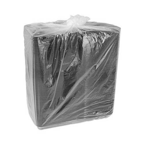 Pactiv Evergreen SmartLock Foam Hinged Lid Container, Large, 9 x 9.1 x 3.3, Black, 150/Carton (YHLB09010000)