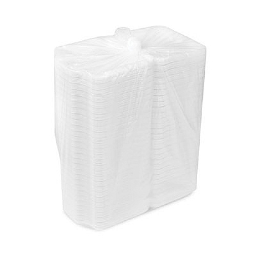 Pactiv Evergreen SmartLock Foam Hinged Lid Container, Small, 7.5 x 8 x 2.63, White, 150/Carton (YHLW07010000)