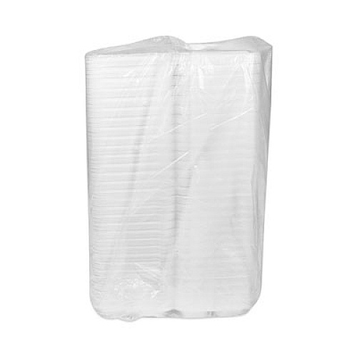 Pactiv Evergreen SmartLock Foam Hinged Lid Container, Small, 3 Compartments, 7.5 x 8 x 2.63, White, 150/Carton (YHLW07030000)