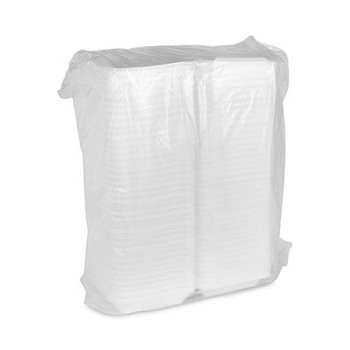 Pactiv Evergreen SmartLock Foam Hinged Lid Container, Medium, 8 x 8 x 3, White, 150/Carton (YHLW08010000)