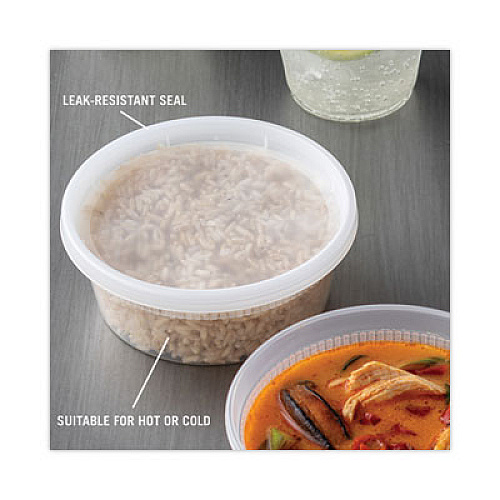 Pactiv Evergreen Newspring DELItainer Microwavable Container, 8 oz, 4.7" Diameter x 1.8"h, Clear, Plastic, 240/Carton (YL2508)