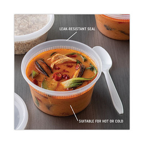 Pactiv Evergreen Newspring DELItainer Microwavable Container, 12 oz, 4.55 x 2.45 x 2.45, Clear, Plastic, 240/Carton (YL2512)