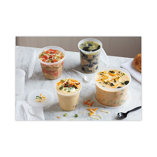Pactiv Evergreen Newspring DELItainer Microwavable Container, 24 oz, 4.7 x 4.7 x 4.4, Clear, Plastic, 240/Carton (YL2524)