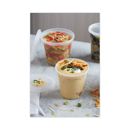Pactiv Evergreen Newspring DELItainer Microwavable Container, 24 oz, 4.7 x 4.7 x 4.4, Clear, Plastic, 240/Carton (YL2524)