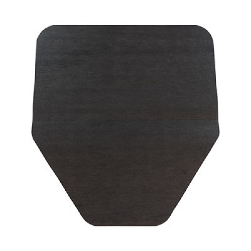 TOLCO Komodo Urinal Mat, Shield-Shaped, Gray Smooth Surface, 18" x 20", 6/Carton (220209)