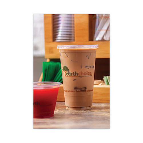 Pactiv Evergreen EarthChoice Compostable Cold Cup, 24 oz, Plastic, Clear/Printed, 580/Carton (YPLA24CEC)