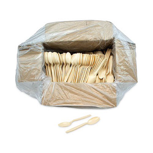 Pactiv Evergreen EarthChoice PSM Cutlery, Heavyweight Spoon, Plastic, Tan, 1,000/Carton (YPSMSTEC)