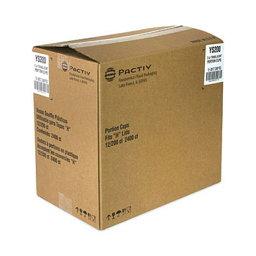 Pactiv Evergreen Plastic Portion Cup, 2 oz, Translucent, 200/Bag, 12 Bags/Carton (YS200)