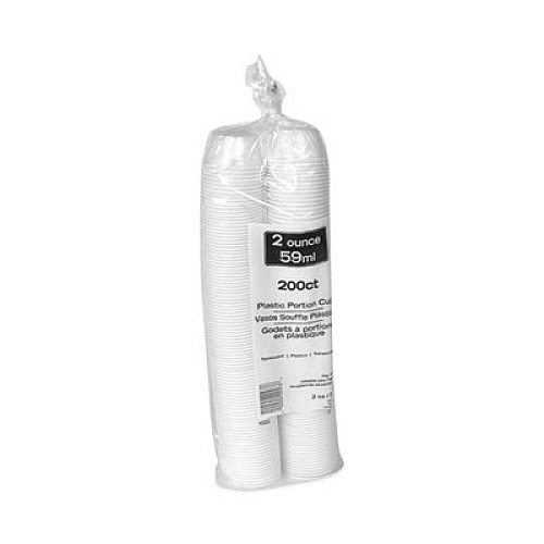 Pactiv Evergreen Plastic Portion Cup, 2 oz, Translucent, 200/Bag, 12 Bags/Carton (YS200)