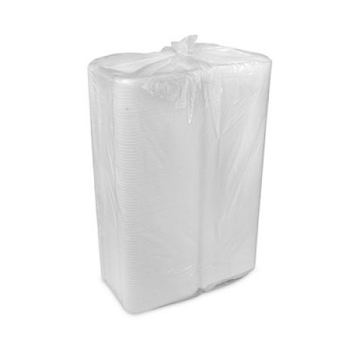 Pactiv Evergreen Vented Foam Hinged Lid Container, Dual Tab Lock, 8.4 x 8 x 3, White, 150/Carton (YTD188010000)