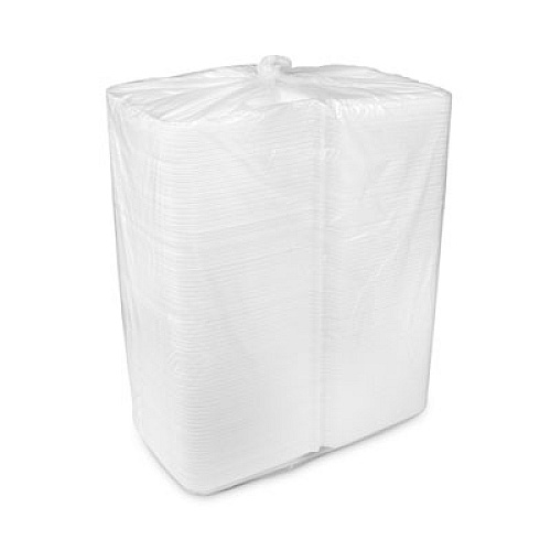 Pactiv Evergreen Vented Foam Hinged Lid Container, Dual Tab Lock, 9.13 x 9 x 3.25, White, 150/Carton (YTD199010000)