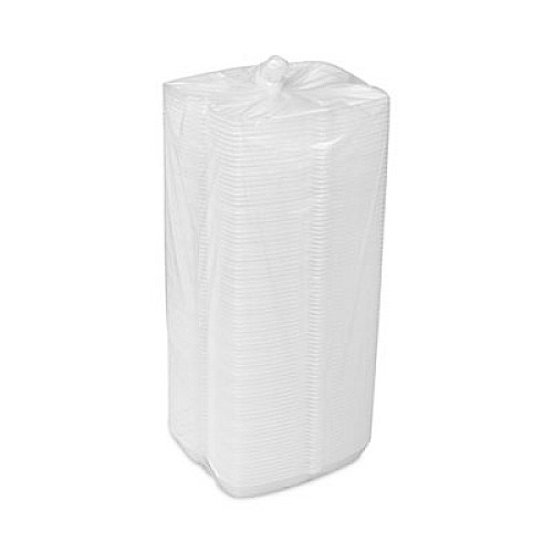 Pactiv Evergreen Foam Hinged Lid Container, Single Tab Lock Hot Dog, 7.25" x 3" x 2", White, 504/Carton (YTH100980000)