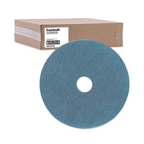 Boardwalk Burnishing Floor Pads, 20" Diameter, Aqua, 5/Carton (4020AQU)