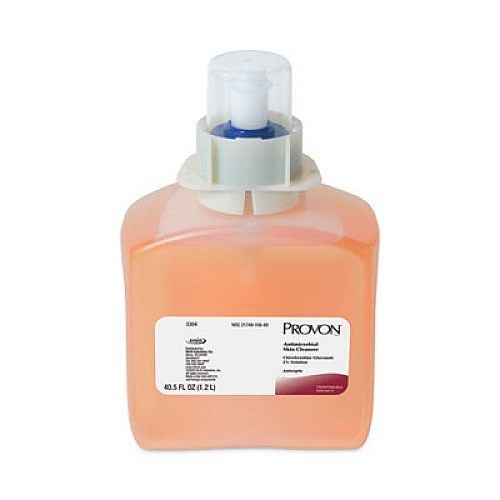 PROVON Antimicrobial Skin Cleanser Refill, For FMX-12 Dispenser, Unscented, 1,200 mL, 3/Carton (530403)