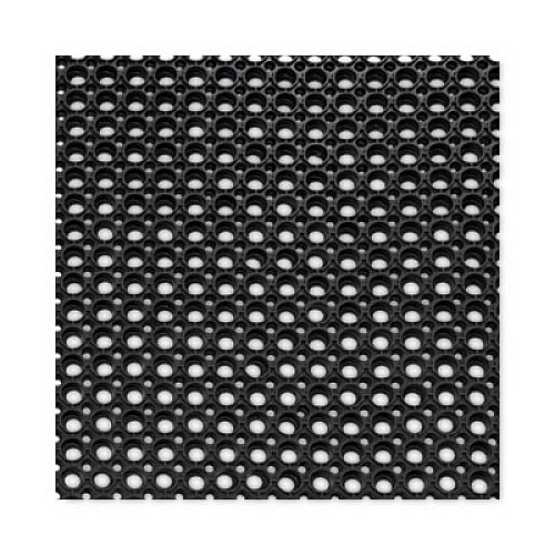 Crown Safewalk-Light Wet/Oily Floor Anti-Fatigue Drainage Mats, 0.5" Thick, 36" x 10 ft, Black Perforated Surface (WSCT31BK)