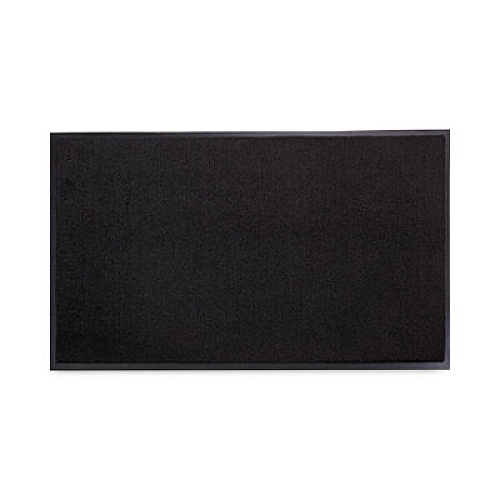 Crown Rely-On Olefin Indoor Wiper Mat, Rectangular, Black Cut Pile Surface, 48" x 72" (GS0046BK)