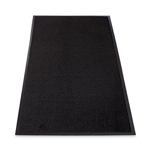 Crown Rely-On Olefin Indoor Wiper Mat, Rectangular, Black Cut Pile Surface, 48" x 72" (GS0046BK)