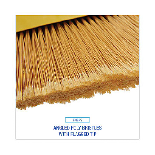 Boardwalk Poly Bristle Angler Broom, 53" Handle, Yellow, 12/Carton (932M)