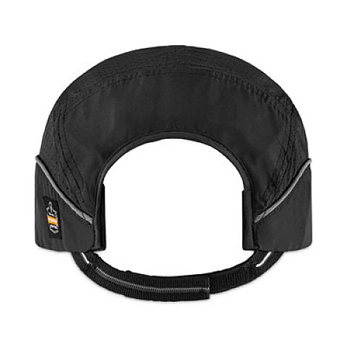 ergodyne Skullerz 8965 Lightweight Bump Cap Hat with LED Lighting, Long Brim, Black (23369)