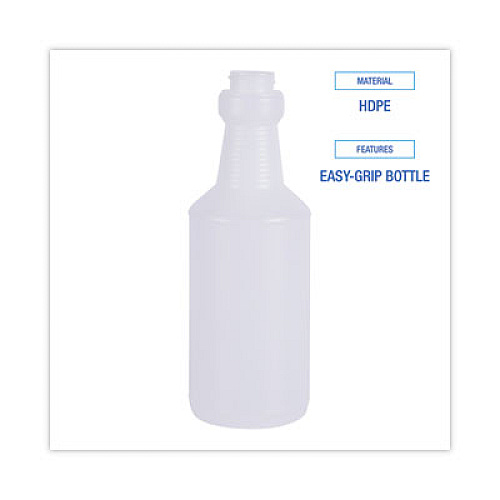 Boardwalk Easy-Grip Plastic Spray Bottle, 16 oz, Clear, 24/Carton (00016)