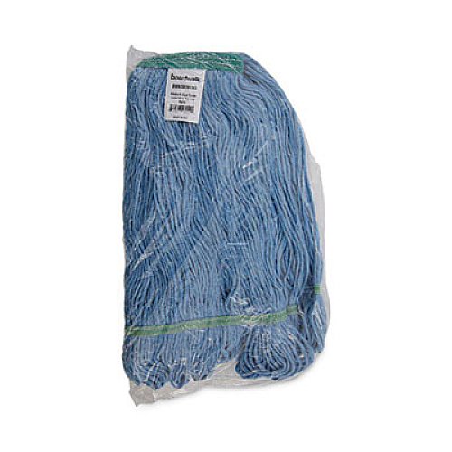 Boardwalk Super Loop Wet Mop Head, Cotton/Synthetic Fiber, 1" Headband, Medium Size, Blue, 12/Carton (502BLNBCT)