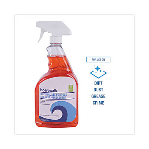 Boardwalk Natural All Purpose Cleaner, Unscented, 32 oz Spray Bottle, 12/Carton (47112)