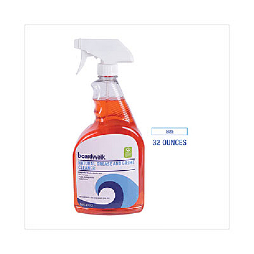Boardwalk Natural Grease and Grime Cleaner, Unscented, 32 oz Spray Bottle, 12/Carton (47612)