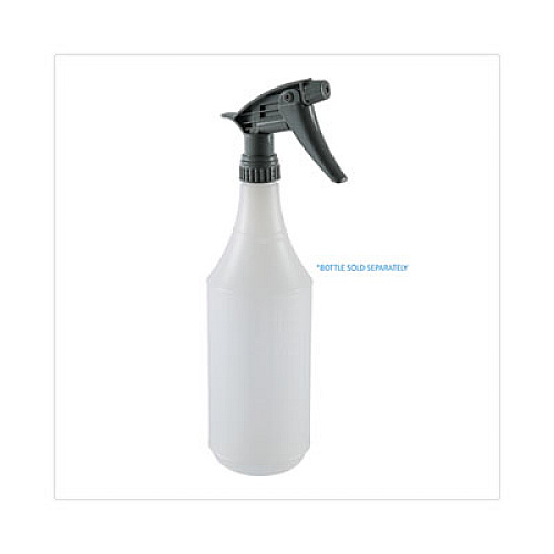 Boardwalk Chemical-Resistant Trigger Sprayer 320CR, 7.25" Tube, Fits 16 oz Bottles, Gray, 24/Carton (72108)