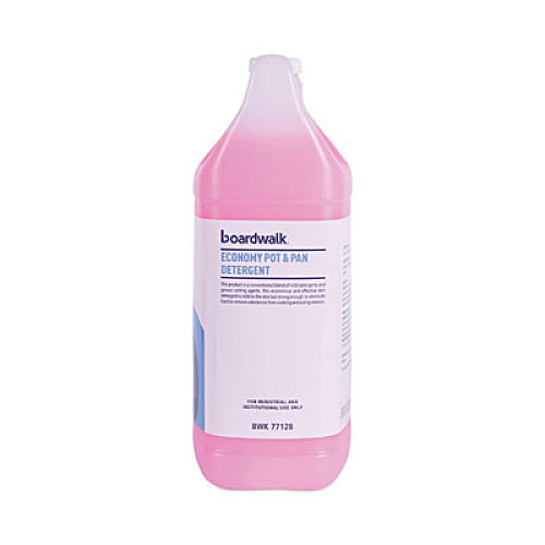 Boardwalk Industrial Strength Pot and Pan Hand Dishwashing Detergent, Herbal Scent, 1 gal Bottle, 4/Carton (77128)