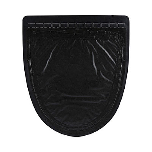 Boardwalk Disposable Urinal Floor Mat 2.0, Shield-Shaped, Black/White Slip-Resistant Surface, 17.5" x 20", 6/Carton (UMBW)