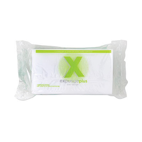 HOSPECO eXpunge Sponges, 4.75 x 2.5, 1.13" Thick, White/Green, 24/Carton (X24PLUS)