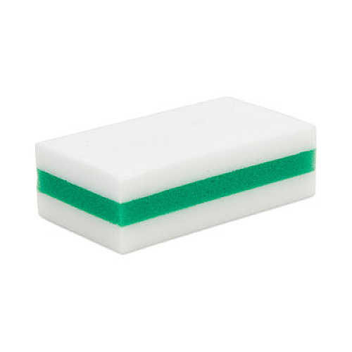 HOSPECO eXpunge Sponges, 4.75 x 2.5, 1.13" Thick, White/Green, 24/Carton (X24PLUS)