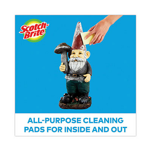 Scotch-Brite Dobie All-Purpose Cleaning Pad, 3.15 x 4.95, 2.24" Thick, Yellow, 24/Carton (56855)