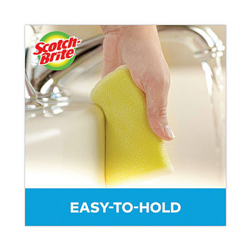Scotch-Brite Dobie All-Purpose Cleaning Pad, 3.15 x 4.95, 2.24" Thick, Yellow, 24/Carton (56855)