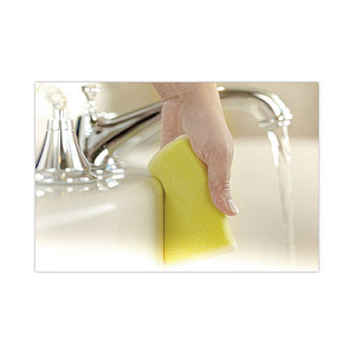 Scotch-Brite Dobie All-Purpose Cleaning Pad, 3.15 x 4.95, 2.24" Thick, Yellow, 24/Carton (56855)