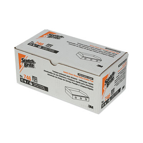 Scotch-Brite Quick Clean Heavy Duty Griddle Pad 746, 4" x 5.25", Orange, 15/Carton (59817)
